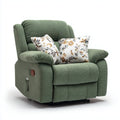 Poltrona reclinabile manuale verde salvia con 2 cuscini in poliestere sagomata 90 x 95 x 103 cm