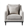 Poltrona bergère grigio chiaro in poliestere con cuscini 85 x 90 x 105 cm